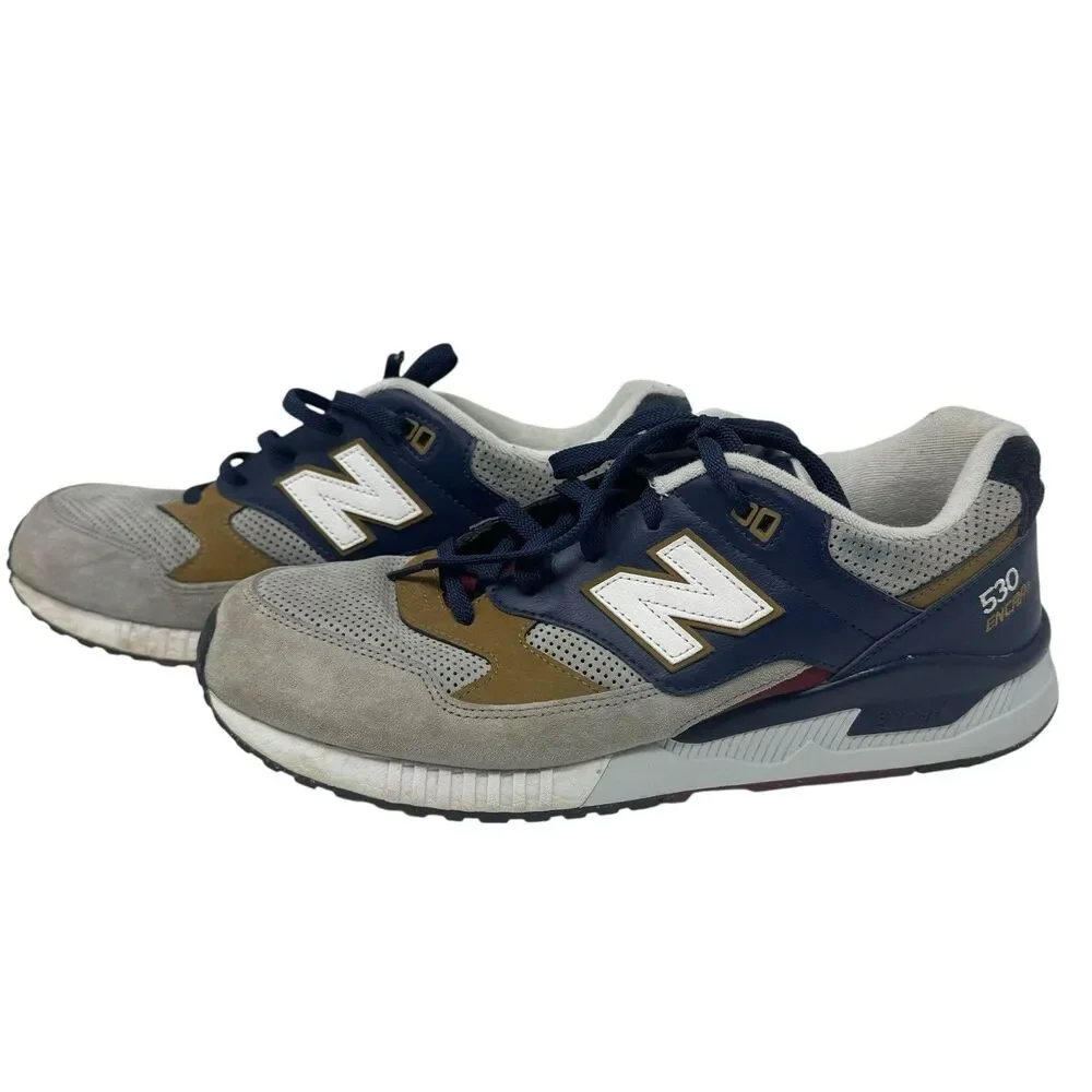 New Balance 530 Explorer Grey Stone Navy Burgundy M530RWB Men’s Size 12 US